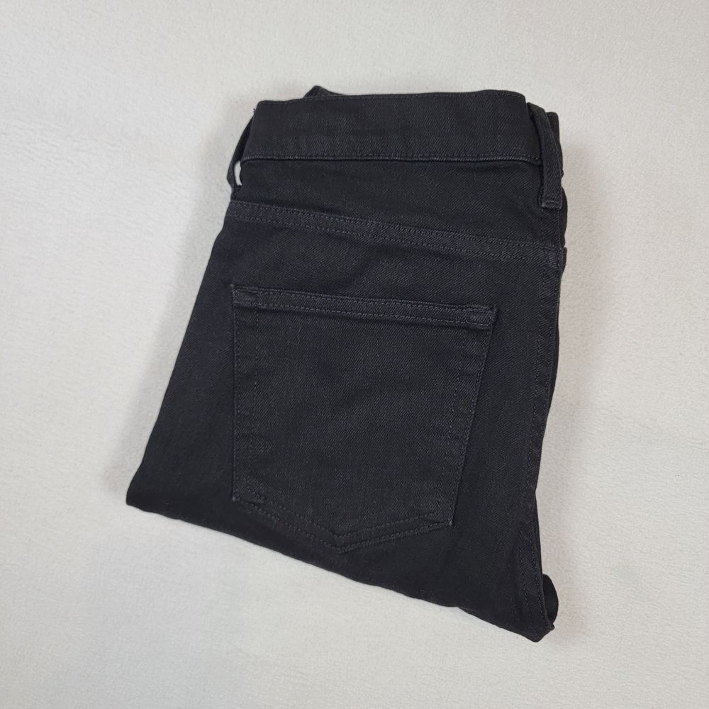 Everlane Women Jeans Sz 25 (27 actual) Black Denim Mid Rise Skinny Ankle Stretch